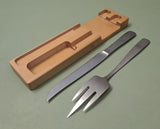 Gense Swedish Mid-Century Carving Set - Stainless Steel in ash holder F*S