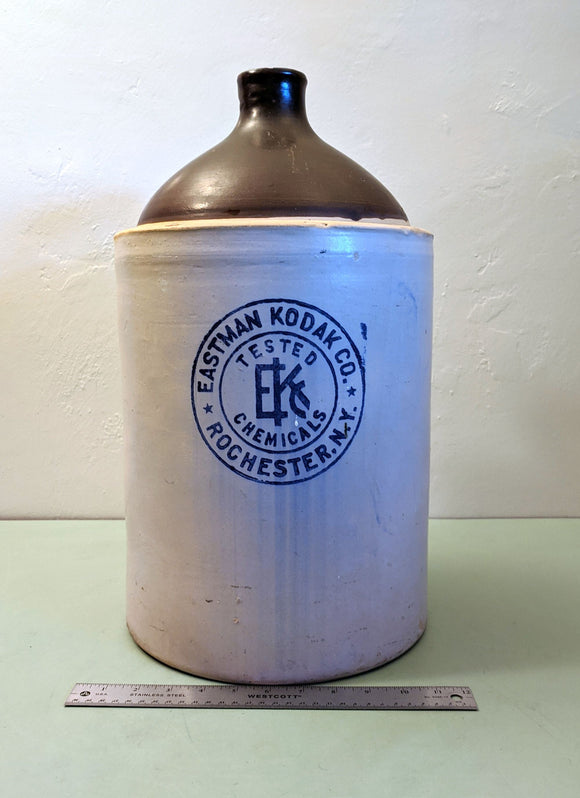 Eastman Kodak Stoneware Chemical jug/crock 19'' x 11''