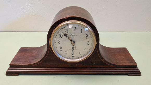 Revere Inlaid Tambour Chiming Mantle Clock  - 1934 F*S