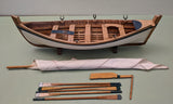 Captian's gig - wood* and canvas 1/24 scale model F*S