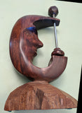 Man in the Moon Wood Carving F*S