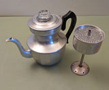 Hi-Test Pure Aluminum Stovetop Percolator with a Glass Bubbling Top 6 Cup F*S