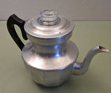 Hi-Test Pure Aluminum Stovetop Percolator with a Glass Bubbling Top 6 Cup F*S