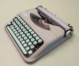 Hermes Baby Rocket Manual Typewriter ready to type ! Seafoam Green F*S