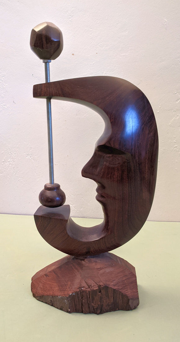 Man in the Moon Wood Carving F*S