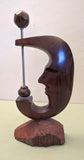 Man in the Moon Wood Carving F*S