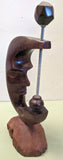 Man in the Moon Wood Carving F*S