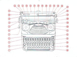 Hermes 2000 Manual Portable Typewriter owner's and user's manual PDF format