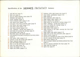 Hermes 3000 1st gen Manual Portable Typewriter owner's and user's manual PDF format