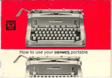 Hermes 3000 2nd gen Manual Portable Typewriter owner's and user's manual PDF format