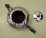 Britdis chrome* on copper 6 cup teapot F*S