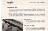 Hermes 8 Typewriter PDF owner's and user's manual