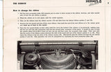 Hermes 8 Typewriter PDF owner's and user's manual